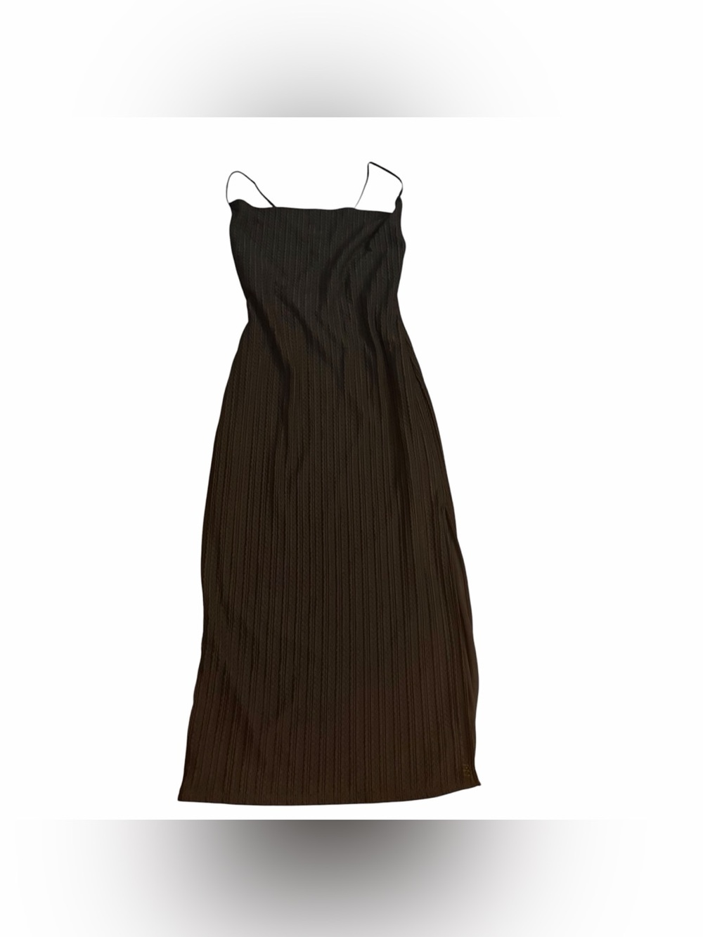 Forever 21 Black Ribbed Maxi Slip Dress XL NWT